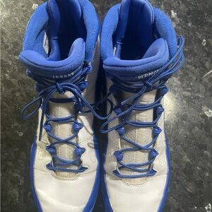 Jordan 9 Retro MCS Game Royal/White Metallic Cleats AA1264-401 Size 11.5 Rare